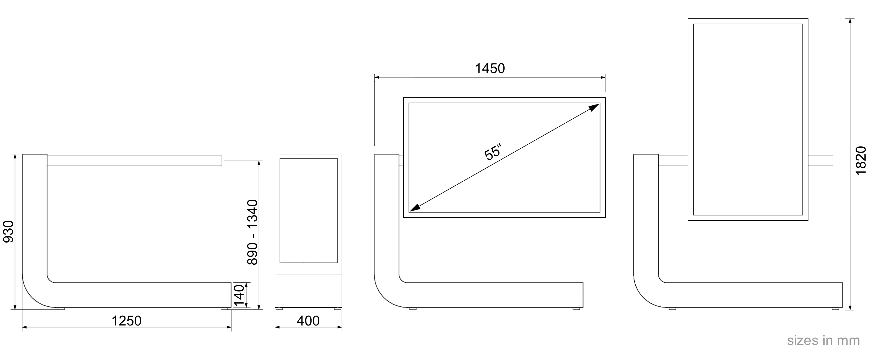 TouchLay Nova dimensions